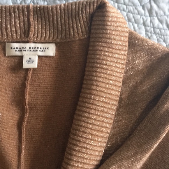 Banana Republic Sweaters - Metallic gold shrug / cropped sweater / bolero EUC